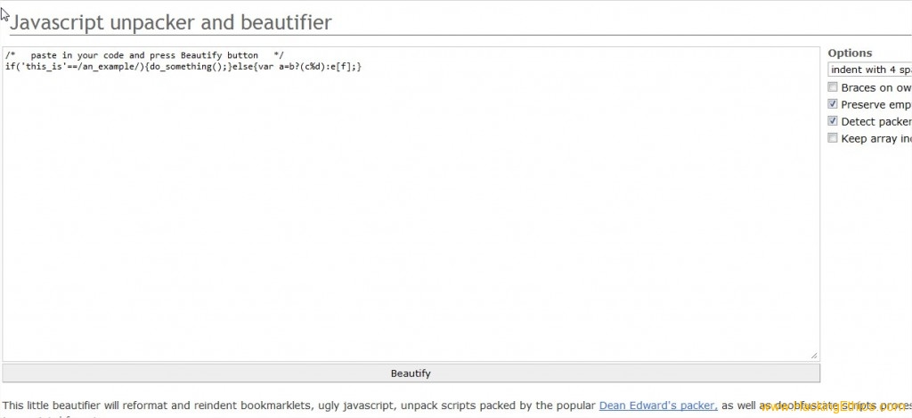 JS Beautifier One