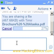 Sending File in Progress Sending File in Progress