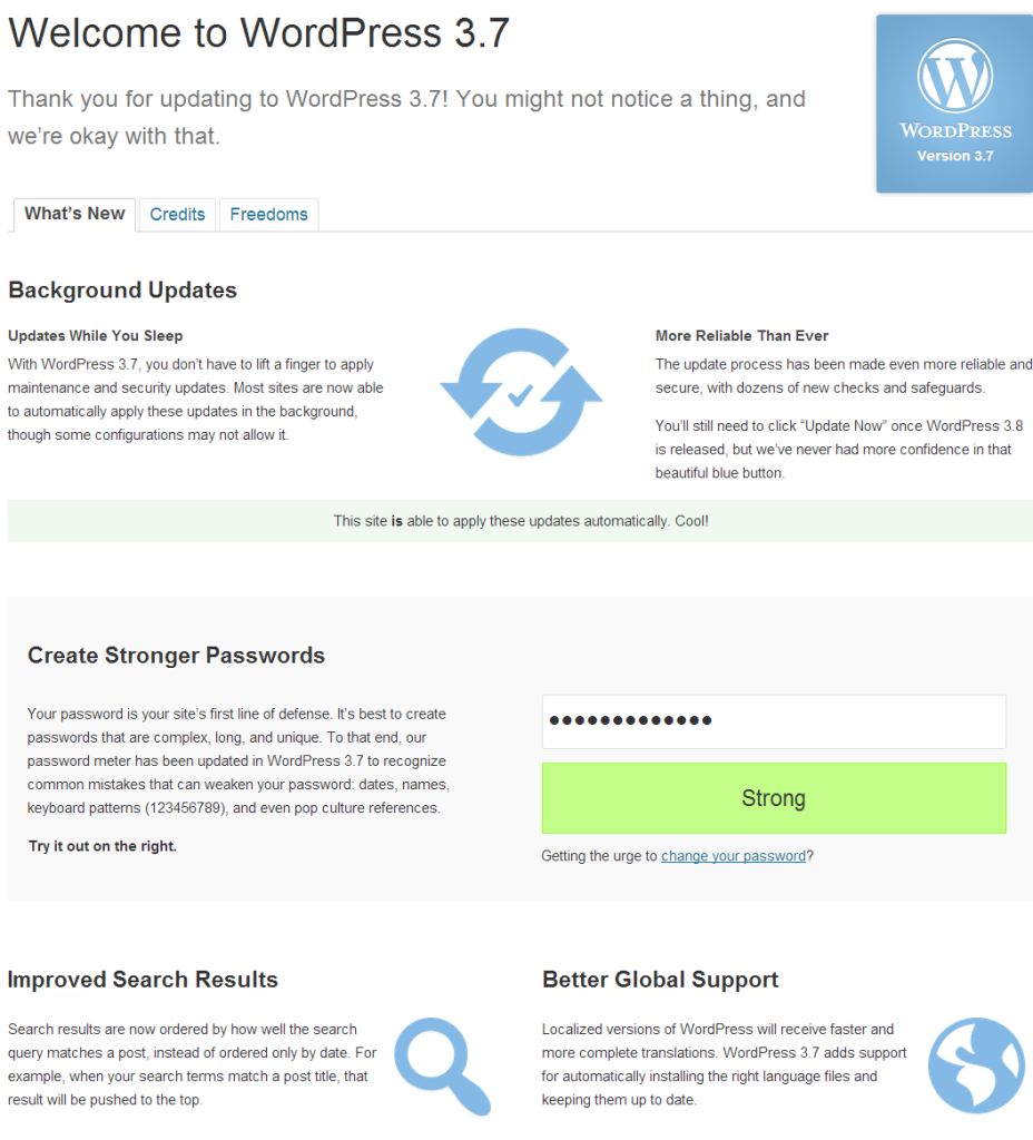 wordpress 3.7